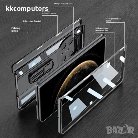GKK Калъф с Магнитно Заключване + Скрийн Протектор за Huawei Mate X6 – Черен, Сребрист, Червен, Син, снимка 5 - Калъфи, кейсове - 50728545