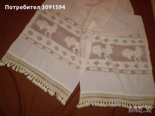 19 век ръчно тъкана с уникални мотиви кърпа с дантера плетена на една кука, снимка 5 - Антикварни и старинни предмети - 34929706