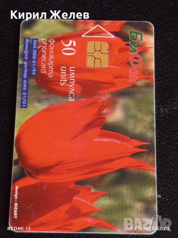 Четири фонокарти БУЛ ФОН тема ЦВЕТЯ редки за КОЛЕКЦИЯ ДЕКОРАЦИЯ 41204, снимка 4 - Други ценни предмети - 51668860