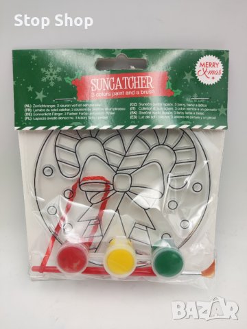 Christmas коледна играчка за боядиване Suncatcher  Размери опаковка 16х13.5 см 