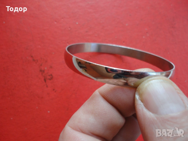 Твърда гривна благородна стомана , снимка 3 - Гривни - 53045395