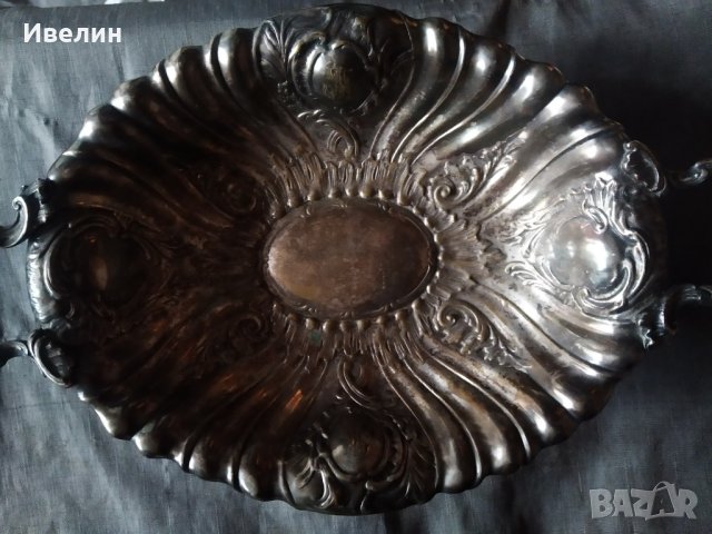 посребрена барокова купа,фруктиера , снимка 6 - Антикварни и старинни предмети - 30442933