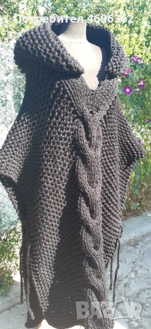ръчно изплетено пончо , снимка 2 - Жилетки - 51855333