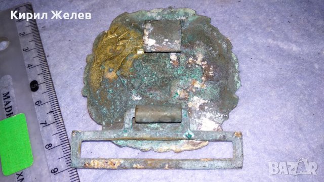 Стара БРОНЗОВА ТОКА с КОТВА и ПЕТОЛЪЧКА от ВОЕННОМОРСКИ ОФИЦЕРСКИ СОЦ НРБ БНА ПАРАДЕН КОЛАН 22527, снимка 6 - Антикварни и старинни предмети - 38904334