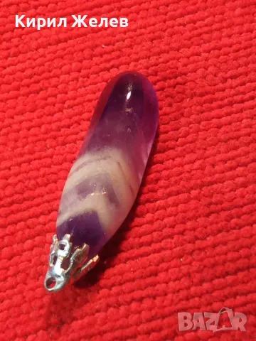 МЛЕЧЕН АМЕТИСТ АРТ ХЕНД МЕЙД ПЕНДАНТ ВИСУЛКА за КОЛИЕ 19376, снимка 6 - Колиета, медальони, синджири - 32175777