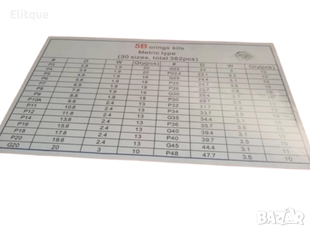 Комплект О-Пръстени Orkit-5B (30 размера - 382броя), снимка 4 - Други стоки за дома - 52831246