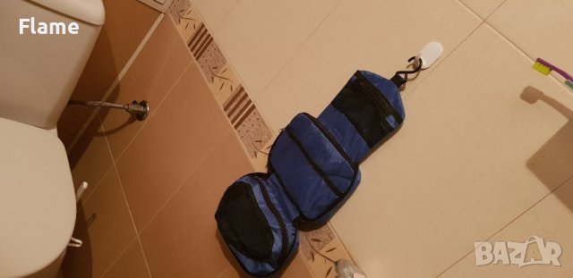 Козметична чанта за пътуване Органайзер несесер за тоалетни принадлежности Синя
