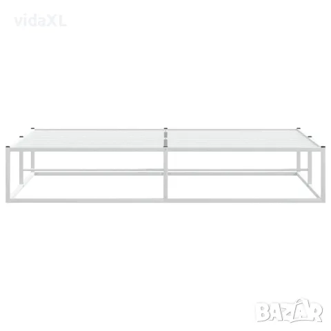 vidaXL Рамка за легло без матрак Бяла 180x200 cm Метал, снимка 4 - Спални и легла - 56147556