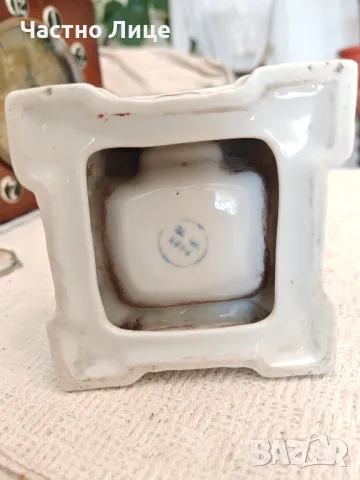 Много Рядък Оригинален Български Старинен Порцеланов Пепелник 1956 г, снимка 5 - Антикварни и старинни предмети - 50335120