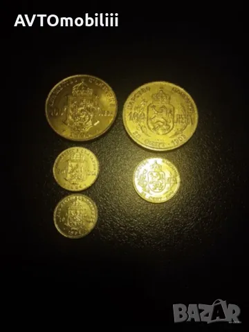 Лот от пет броя реплики позлатени монети 1894г и 1912 г, снимка 7 - Колекции - 48466145