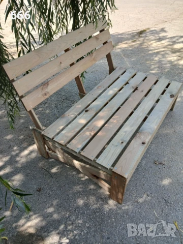 Дървена пейка с облегалка., снимка 4 - Други стоки за дома - 51165336