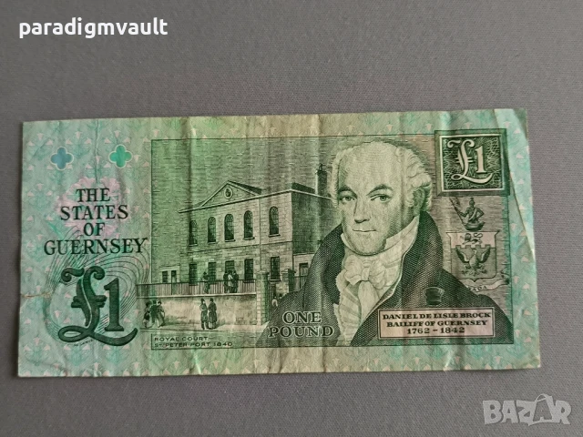 Банкнота - Остров Гърнси - 1 паунд | 1991г. - 2016г.