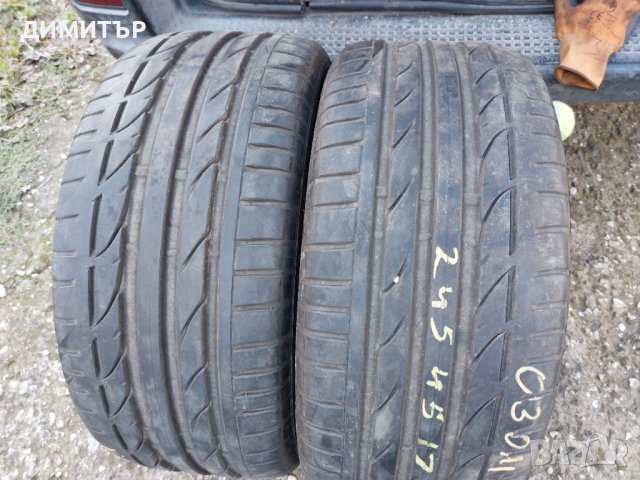 2бр.летни BRIDGESTONE 245/45/17 DOT4516-ЦЕНАТА Е ЗА БРОЙ, снимка 2 - Гуми и джанти - 42640752