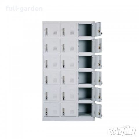 Метален шкаф за съхранение с 18 отделения 180/90/40см, снимка 2 - Гардероби - 17603538