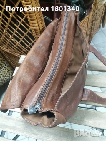 ПРОМО !! Marianelli естествена кожа- Италия, чанта с 3 прегради , снимка 9 - Чанти - 30432139