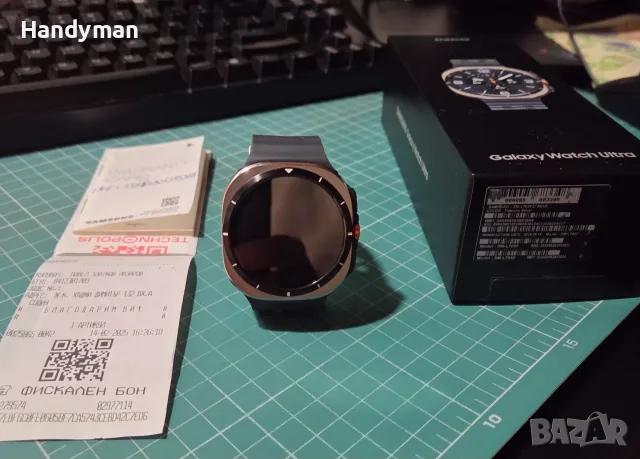Samsung Galaxy Watch Ultra Titanium Silver, LTE, гаранция, като нов., снимка 2 - Смарт гривни - 56230108