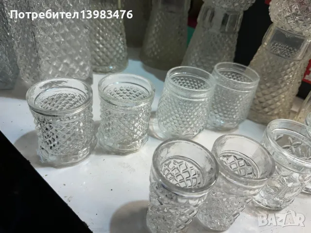 Гарафа с чаши. Ретро бутилки/шишета за алкохол, снимка 11 - Сервизи - 45768944