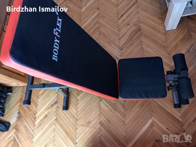 Регулируема фитнес лежанка BodyFlex – Като НОВА!, снимка 8 - Фитнес уреди - 54137464