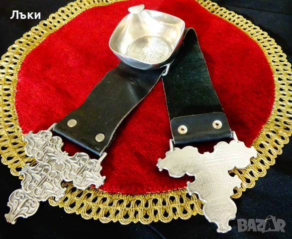 Калаен пепелник за диван,фотьойл,естестена кожа. , снимка 11 - Антикварни и старинни предмети - 52504557