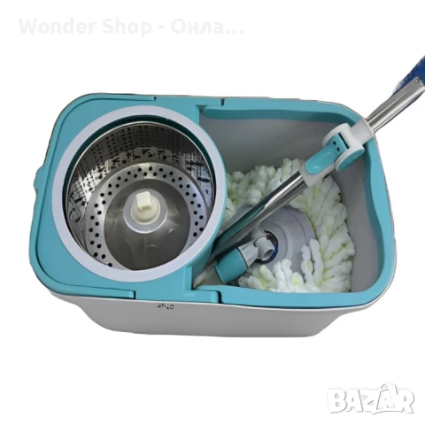 🧹 Въртящ се на 360° моп комплект – Удобство и ефективност за блестяща чистота у дома! 🧹, снимка 3 - Мопове, кофи, четки и метли - 49758788