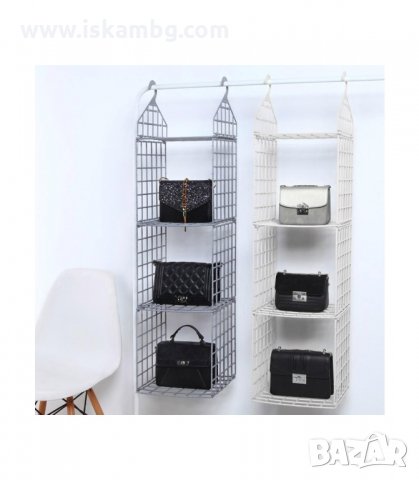 ВЕРТИКАЛЕН СГЪВАЕМ ОРГАНАЙЗЕР ЗА ГАРДЕРОБ С РАФТОВЕ ЗА ДРЕХИ - код 2989, снимка 8 - Органайзери - 33904252