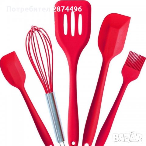 Силиконов кухненски комплек 5 части, снимка 12 - Други стоки за дома - 30908669
