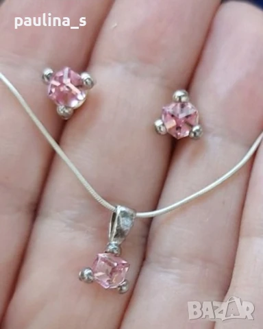 Два различни броя / Винтидж сребърен комплект от три части / проба 925 , снимка 11 - Бижутерийни комплекти - 43447261