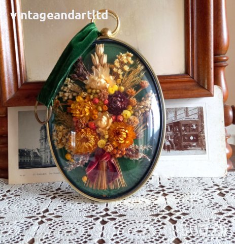Украса за стенa, сухи цветя, Швеция, La viar, снимка 2 - Антикварни и старинни предмети - 42048289