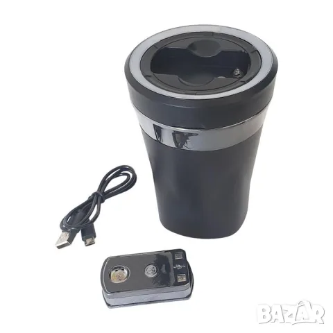 Автомобилен пепелник с LED светлина соларна запалка и USB зареждане, снимка 5 - Аксесоари и консумативи - 55863475