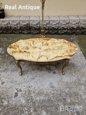 Страхотна антикварна белгийска холна маса бронз оникс , снимка 2 - Антикварни и старинни предмети - 52113580