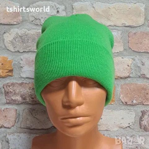 Нова зимна дамска/детска шапка в зелен цвят
