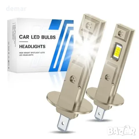 Комплект 2 LED крушки Sidaqi H1, 6500 K, 16 000 лм, 80 W, снимка 2 - Други стоки за дома - 56011808
