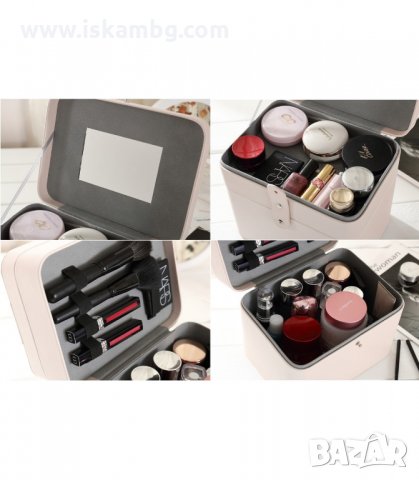 КУФАР ЗА КОЗМЕТИКА НА ДВЕ НИВА С ОГЛЕДАЛЦЕ НА КАПАКА - код 5101, снимка 5 - Други - 33936530