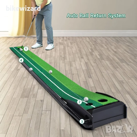 Автоматично връщаща се голф подложка за пътинг за вътрешна/външна употреба с 6 топки за голф НОВО, снимка 4 - Голф - 54033902