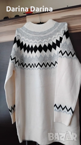 Дамски пуловер в цвят бежов , снимка 4 - Блузи с дълъг ръкав и пуловери - 54017388