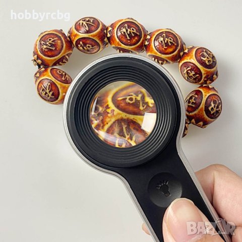 8066, Преносима лупа с UV и ЛЕД осветление, 10х увеличение, снимка 5 - Друга електроника - 44212831