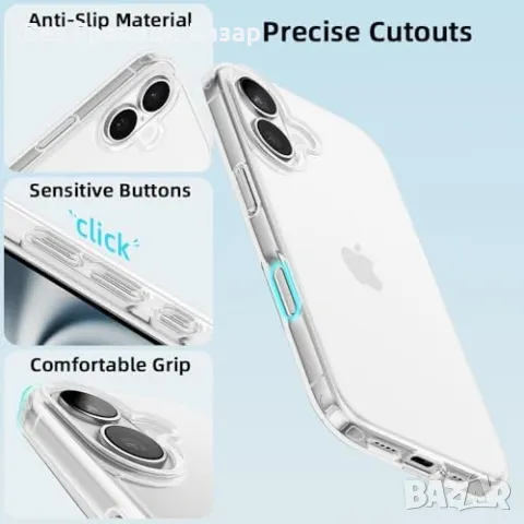 Нов Кристално ясен калъф за iPhone 16 - Висок клас защита, анти-драскотини, снимка 6 - Калъфи, кейсове - 47588709