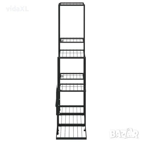 vidaXL Цветарник, 94,5x25x88 см, черен, метал, снимка 6 - Саксии и кашпи - 56147080