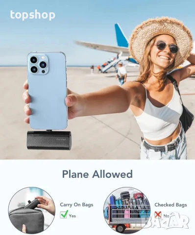 НЕРАЗОПАКОВАНА Charmast CMA Малка Външна батерия за айфон Power Bank 5000mAh за iPhone, снимка 4 - Apple iPhone - 50529479