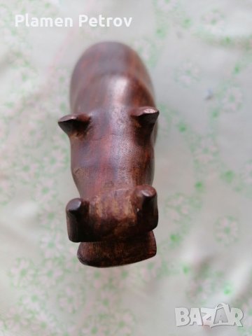 Дървен хипопотам , снимка 4 - Статуетки - 34557433