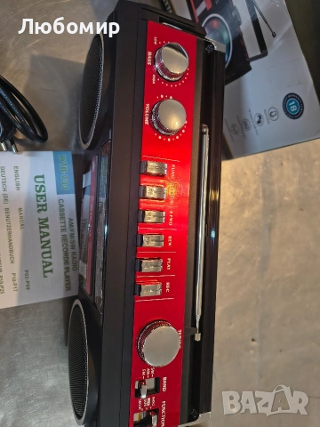 Ретро касетофон от 80-те години с AM/FM/SW радио, Bluetooth Boombox, USB, вграден запис , снимка 10 - Радиокасетофони, транзистори - 53364588