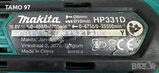 Makita HP331D - Акумулаторен ударен винтоверт 12V 2.0Ah, снимка 4 - Винтоверти - 54221865