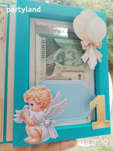 Луксозна картичка кутия за кръщене, рожден ден, снимка 4 - Други - 52208808