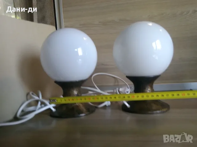 Нощни настолни лампи, чифт две от месинг (бронз)