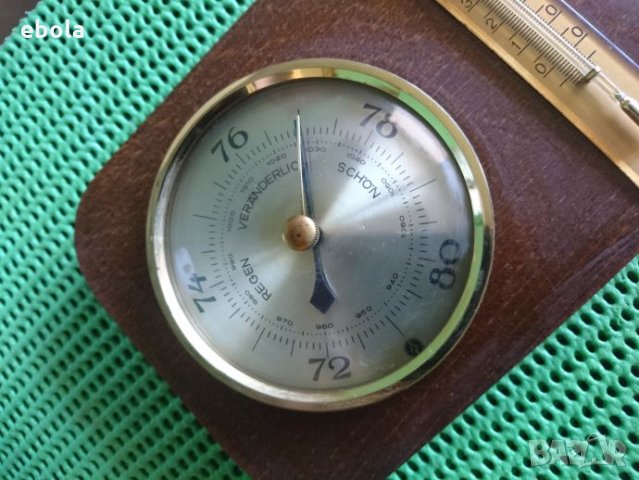 Барометър и термометър , снимка 3 - Антикварни и старинни предмети - 29482165