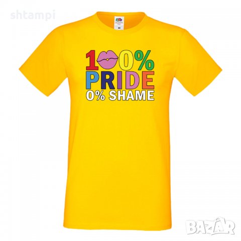  Мъжка тениска 100 percent Pride,Прайд,Празник.Повод,Изненада, снимка 13 - Тениски - 37101999