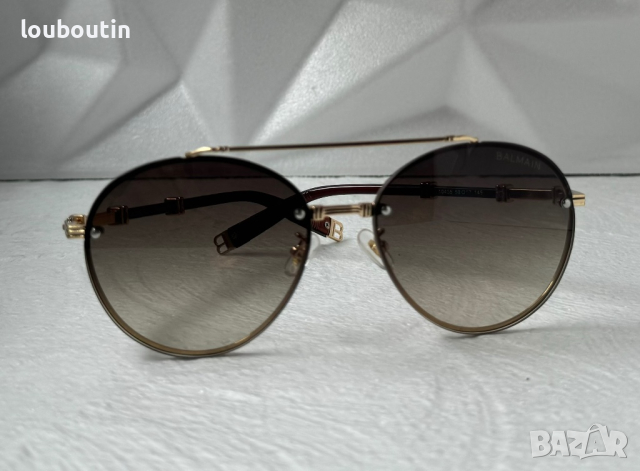 Balmain висок клас 1:1 кръгли слънчеви очила мъжки дамски унисекс , снимка 5 - Слънчеви и диоптрични очила - 44796716