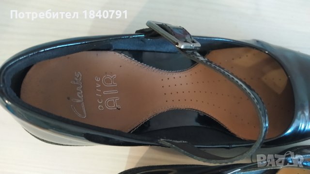 CLARKS черни, лачени – на платформа, № 40, снимка 9 - Дамски ежедневни обувки - 38148797