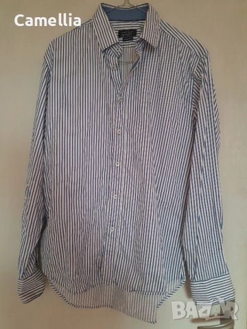 Мъжки ризи Zara, YORN, S-размер , снимка 2 - Ризи - 52834554