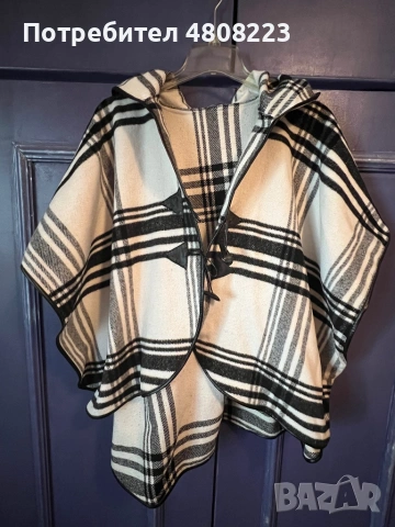 Карирано пончо